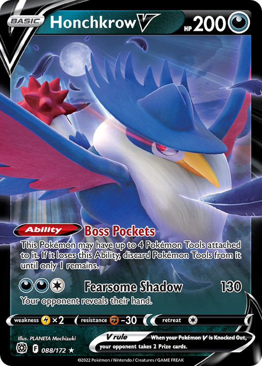 Honchkrow V - 088/172 - holofoil - Brilliant Stars