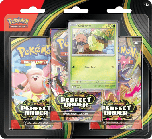 Perfect Order 3 Pack Blister (Chikorita) - Pokemon TCG - Pokémon TCG