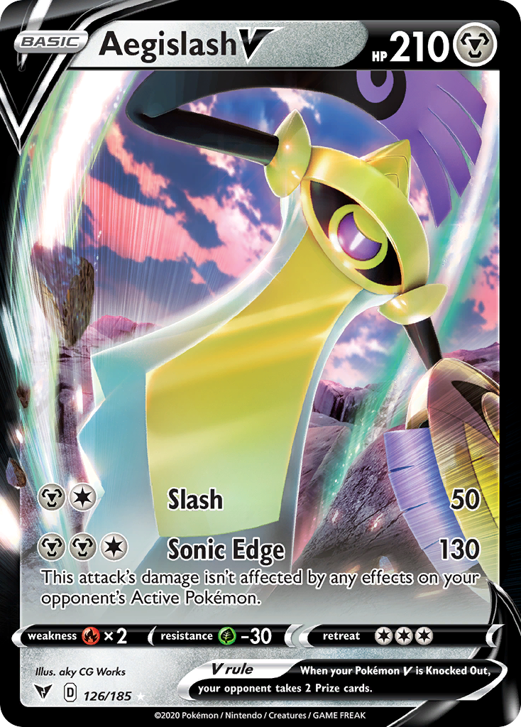 Aegislash V - 126/185 - holofoil - Vivid Voltage