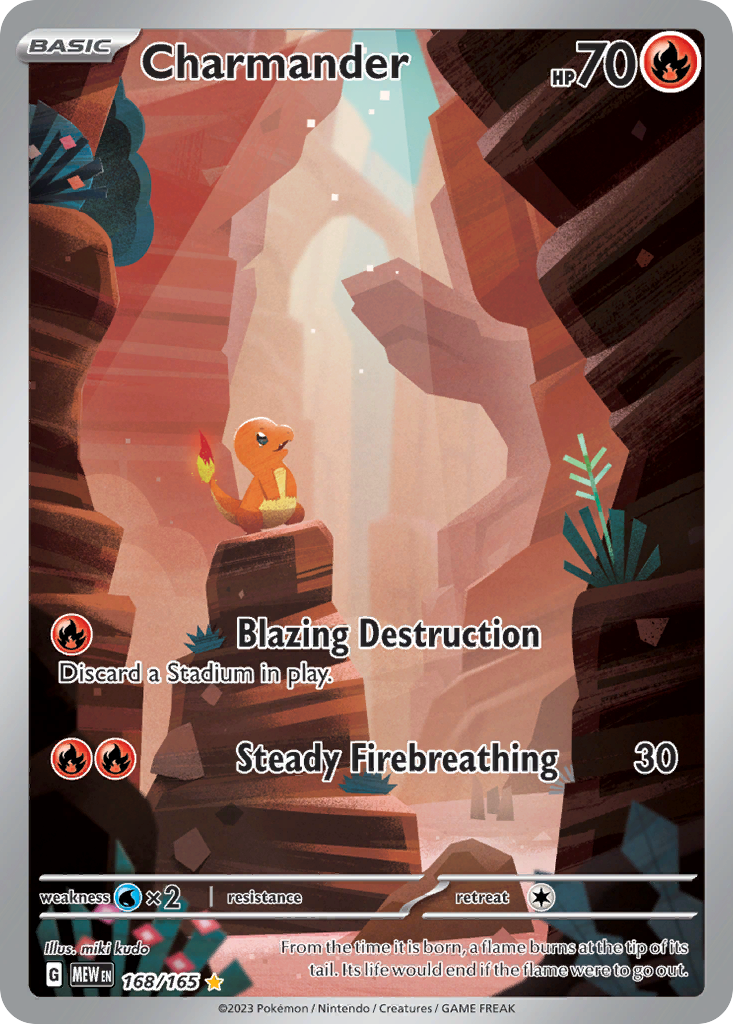 Charmander - 168/165 - holofoil - 151