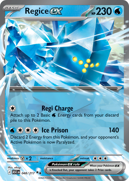 Regice ex - 048/217 - holofoil - Ascended Heroes