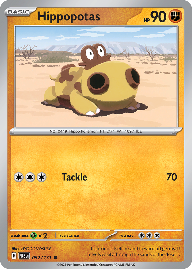 Hippopotas - 052/131 - pokeBallReverseHolofoil - Prismatic Evolutions