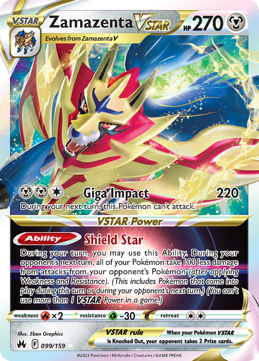 Zamazenta VSTAR - 099/159 - holofoil - Crown Zenith