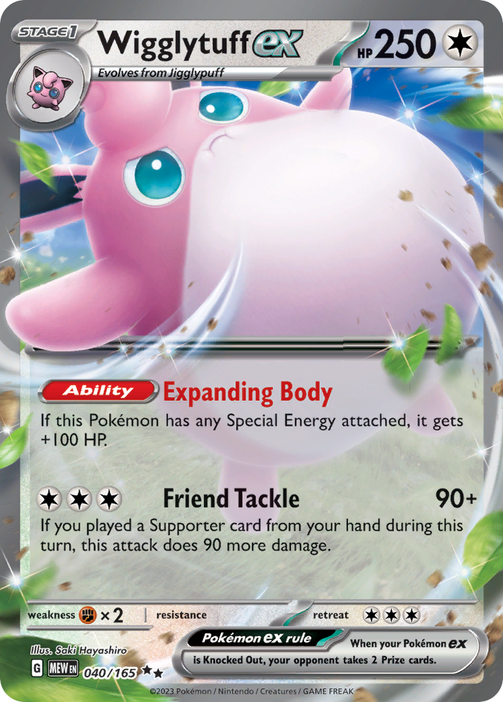 Wigglytuff ex - 040/165 - holofoil - 151