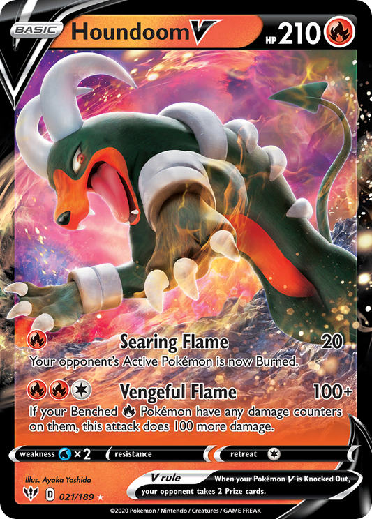 Houndoom V - 021/189 - holofoil - Darkness Ablaze