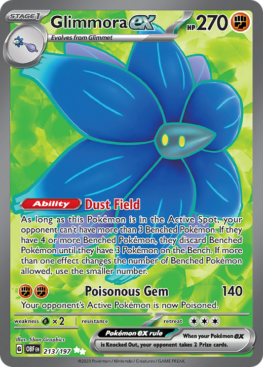 Glimmora ex - 213/197 - holofoil - Obsidian Flames