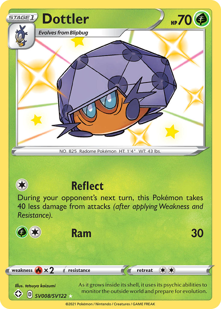 Dottler - 8/122 - holofoil - Shining Fates Shiny Vault