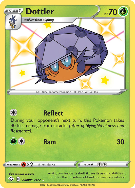 Dottler - 8/122 - holofoil - Shining Fates Shiny Vault
