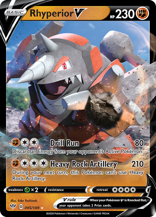 Rhyperior V - 095/189 - holofoil - Darkness Ablaze