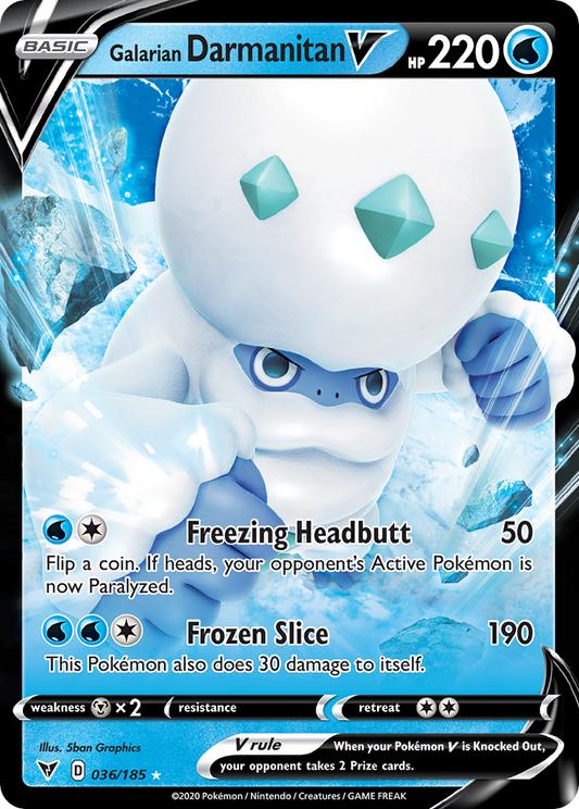 Galarian Darmanitan V - 036/185 - holofoil - Vivid Voltage