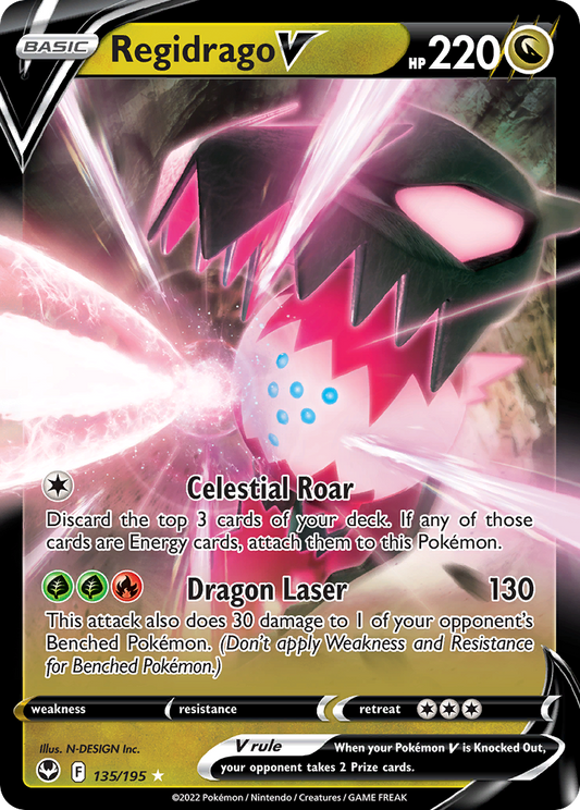 Regidrago V - 135/195 - holofoil - Silver Tempest