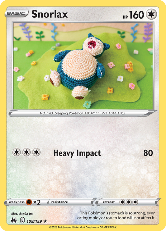 Snorlax - 109/159 - reverseHolofoil - Crown Zenith
