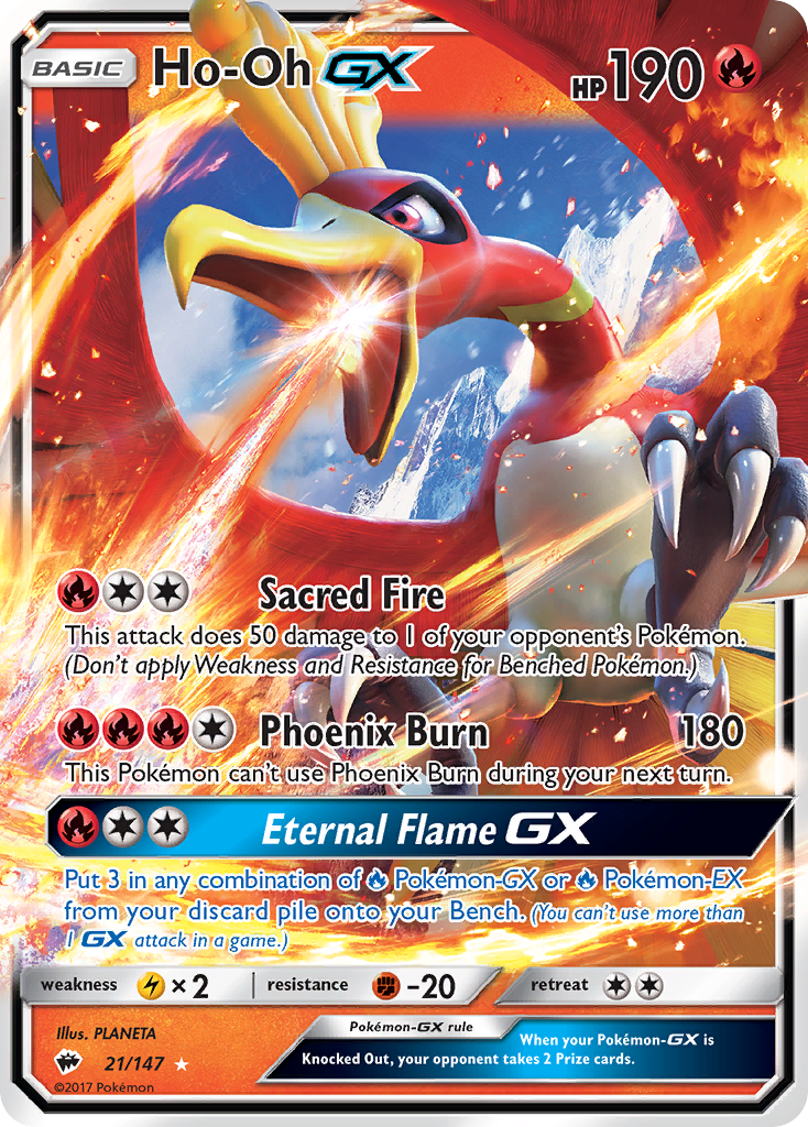 Ho-Oh-GX - 21/147 - holofoil - Burning Shadows