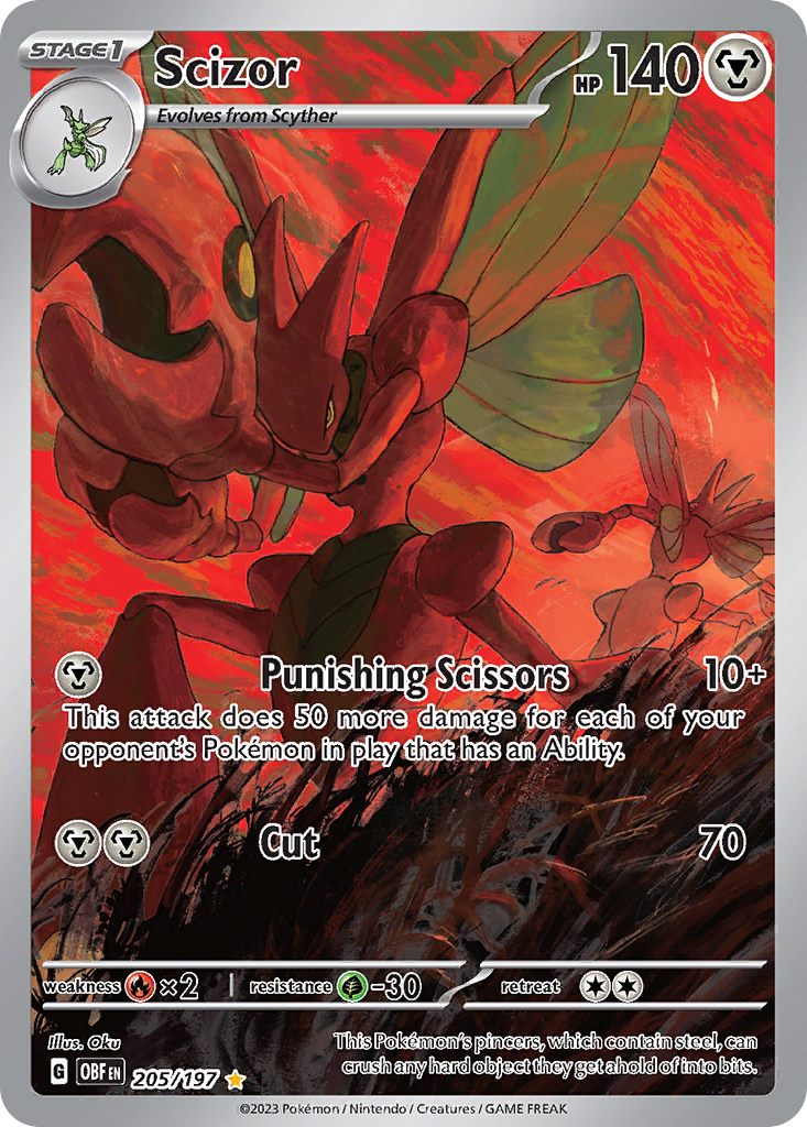 Scizor - 205/197 - holofoil - Obsidian Flames
