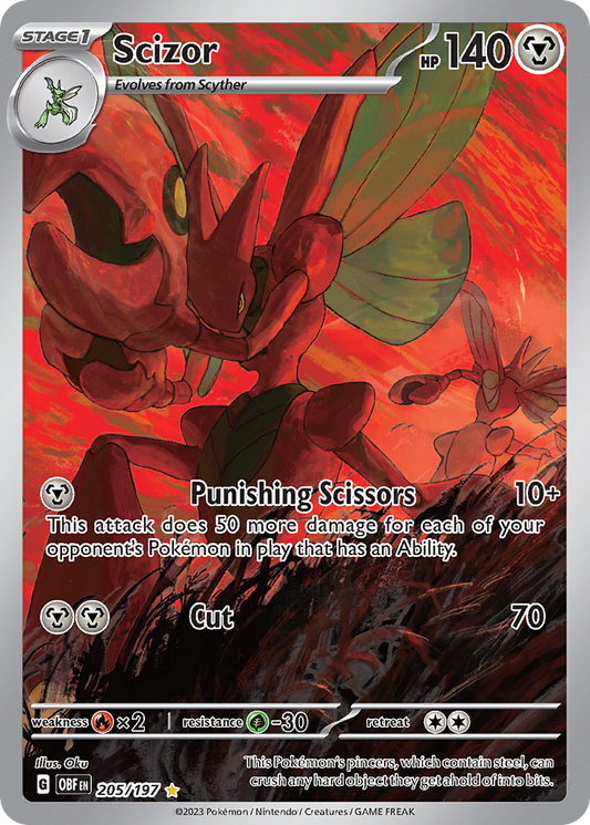 Scizor - 205/197 - holofoil - Obsidian Flames