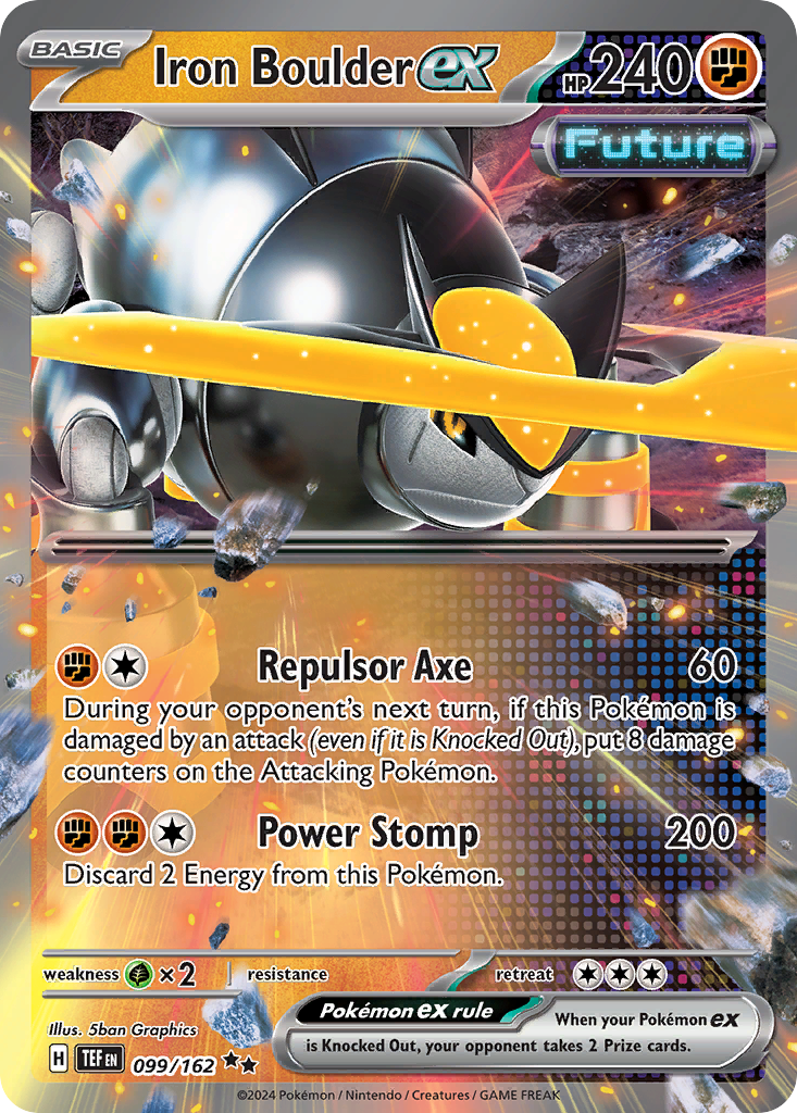 Iron Boulder ex - 099/162 - holofoil - Temporal Forces
