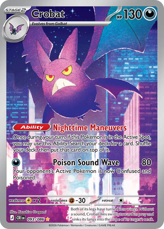 Crobat - 093/086 - holofoil - Chaos Rising