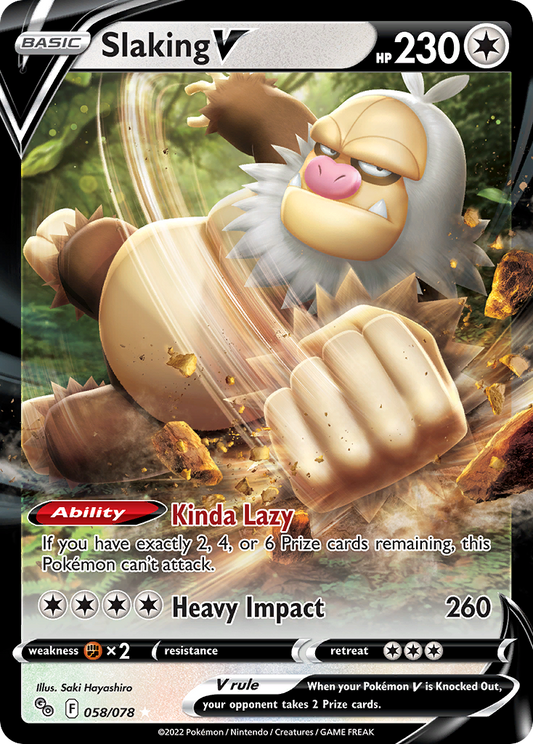 Slaking V - 058/078 - holofoil - Pokémon GO