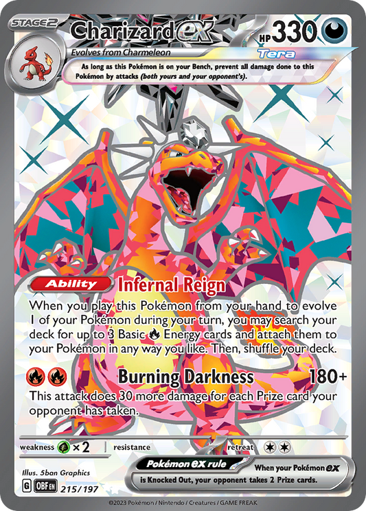 Charizard ex - 215/197 - holofoil - Obsidian Flames