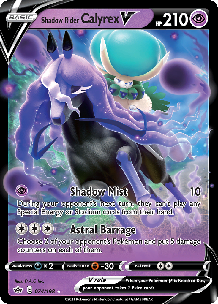 Shadow Rider Calyrex V - 074/198 - holofoil - Chilling Reign