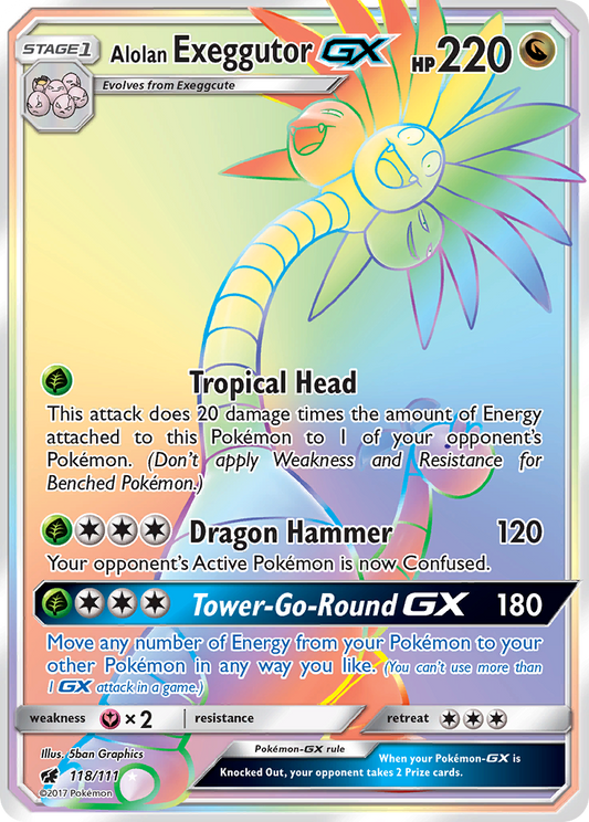Alolan Exeggutor-GX - 118/111 - holofoil - Crimson Invasion