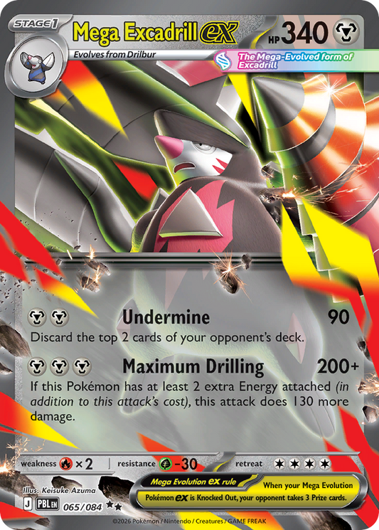 Mega Excadrill ex - 065/084 - holofoil - Pitch Black
