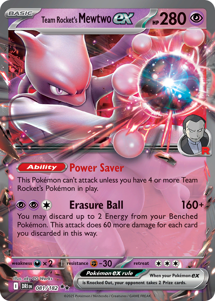 Team Rocket's Mewtwo ex - 081/182 - holofoil - Destined Rivals