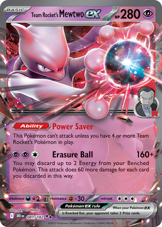 Team Rocket's Mewtwo ex - 081/182 - holofoil - Destined Rivals