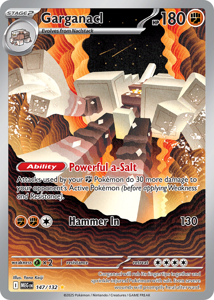 Garganacl - 147/132 - holofoil - Mega Evolution