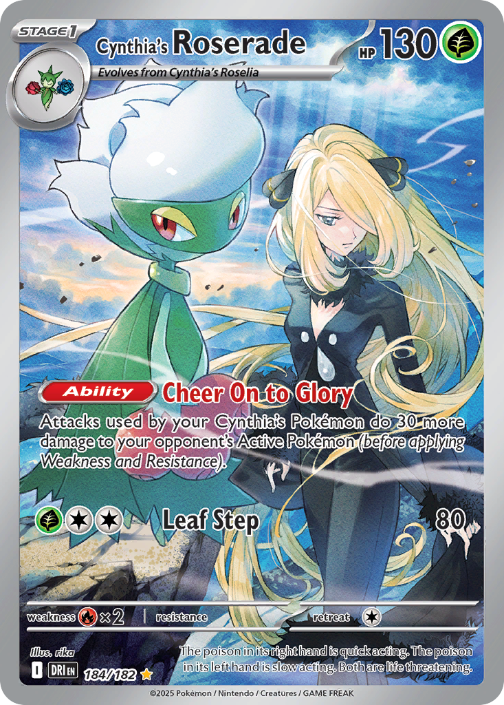 Cynthia's Roserade - 184/182 - holofoil - Destined Rivals