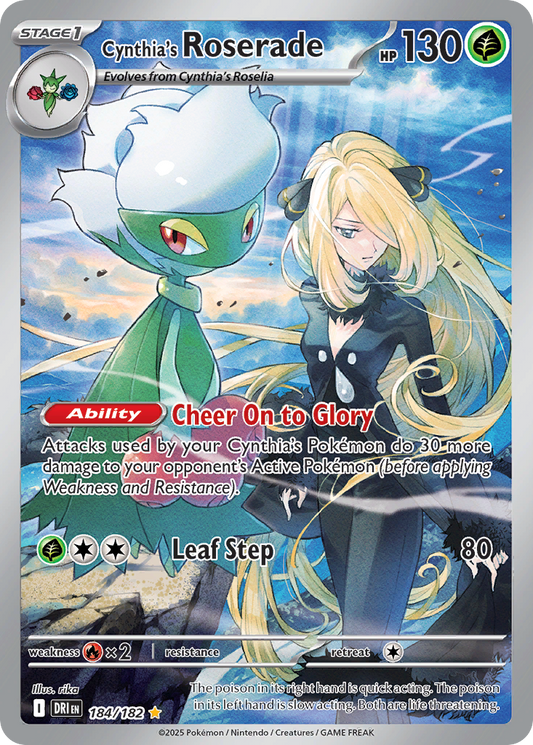 Cynthia's Roserade - 184/182 - holofoil - Destined Rivals