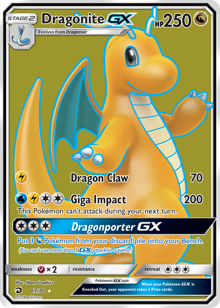 Dragonite-GX - 67/70 - holofoil - Dragon Majesty