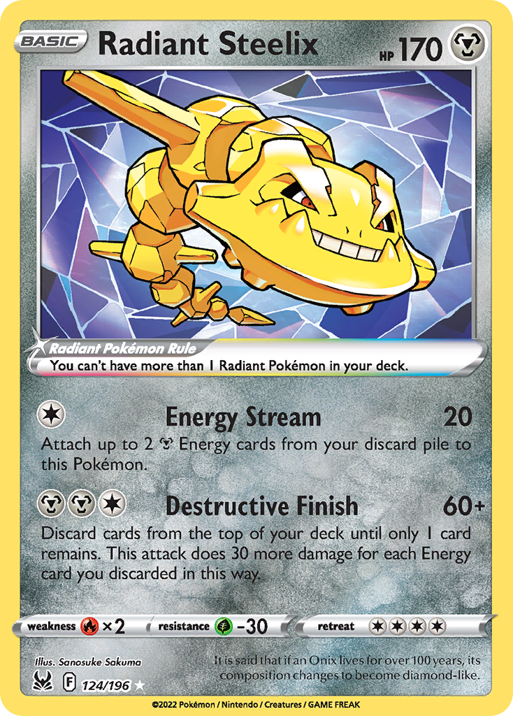 Radiant Steelix - 124/196 - holofoil - Lost Origin