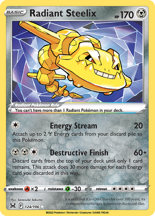 Radiant Steelix - 124/196 - holofoil - Lost Origin