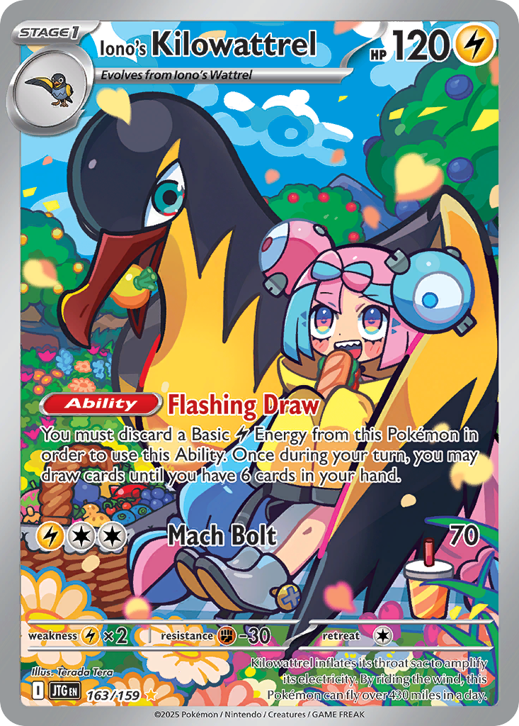 Iono's Kilowattrel - 163/159 - holofoil - Journey Together