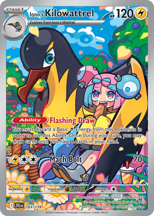 Iono's Kilowattrel - 163/159 - holofoil - Journey Together