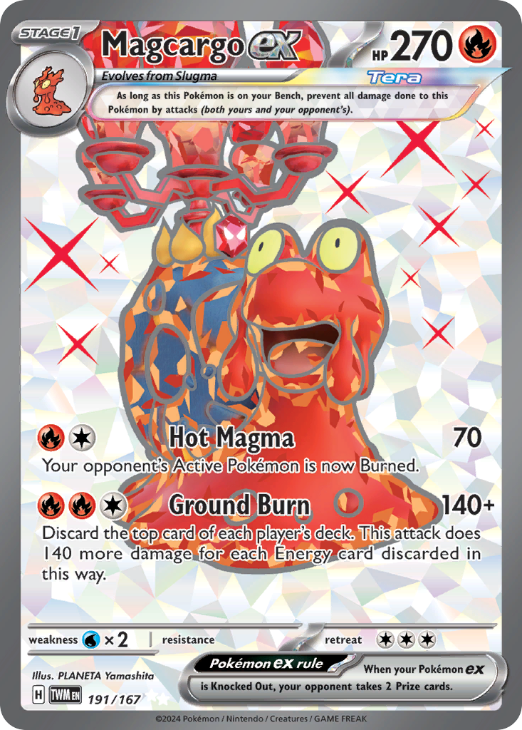 Magcargo ex - 191/167 - holofoil - Twilight Masquerade