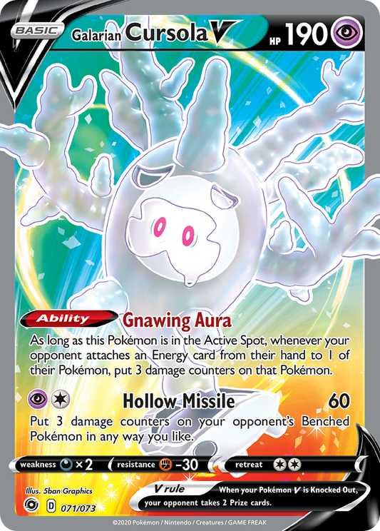 Galarian Cursola V - 071/073 - holofoil - Champion's Path