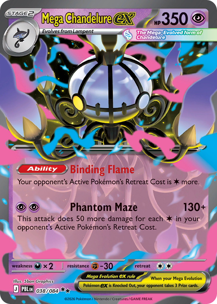 Mega Chandelure ex - 038/084 - holofoil - Pitch Black