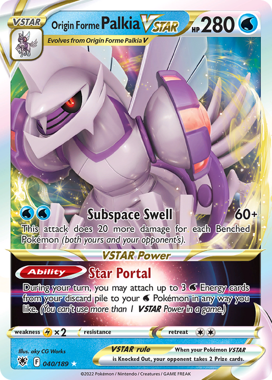 Origin Forme Palkia VSTAR - 040/189 - holofoil - Astral Radiance