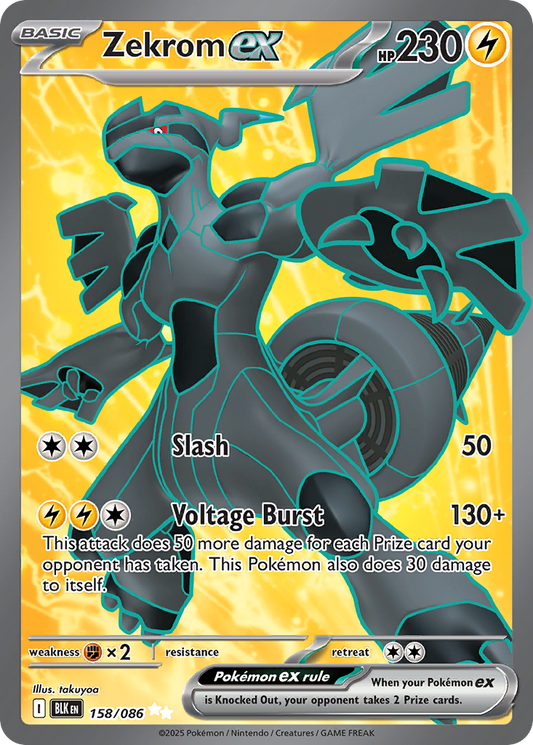 Zekrom ex - 158/086 - holofoil - Black Bolt
