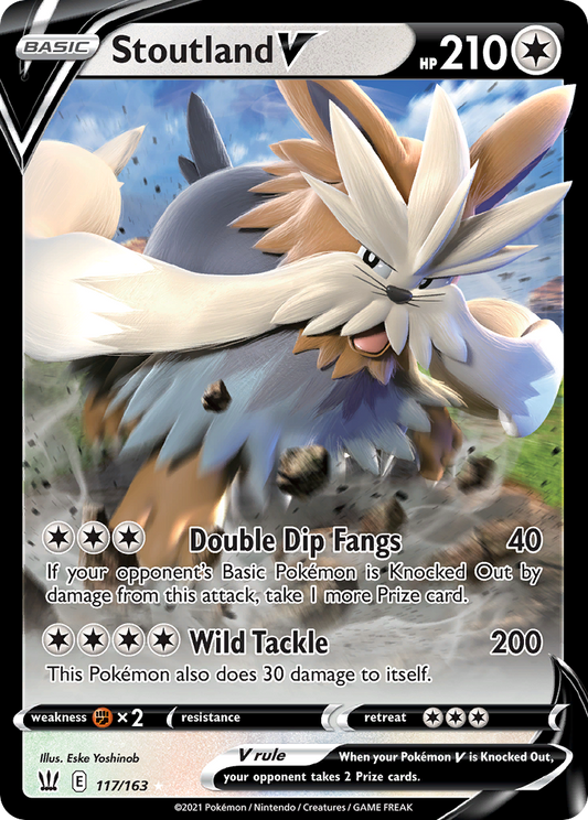 Stoutland V - 117/163 - holofoil - Battle Styles