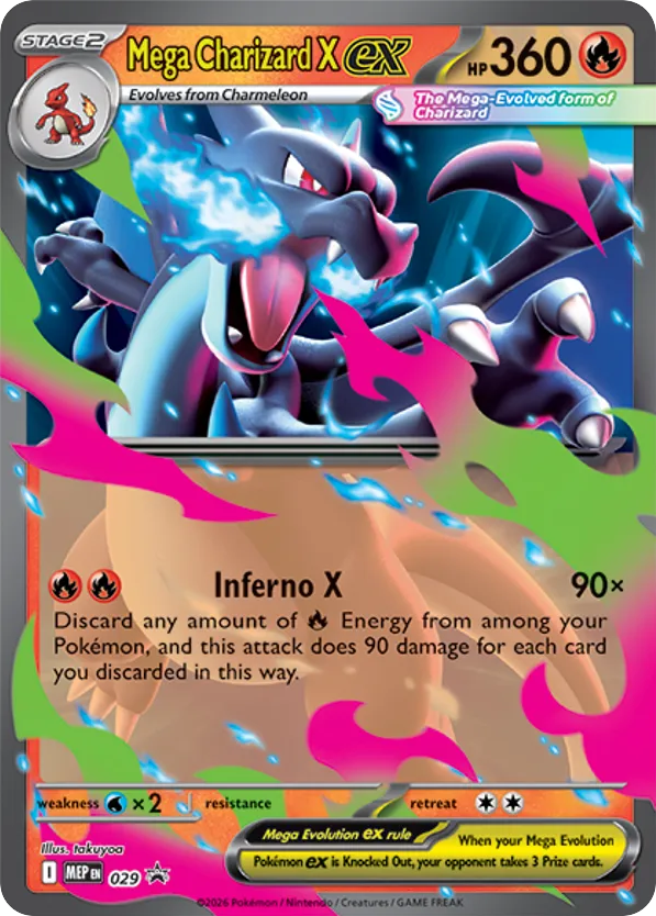 Mega Charizard X ex - 29/79 - holofoil - Mega Evolution Black Star Promos