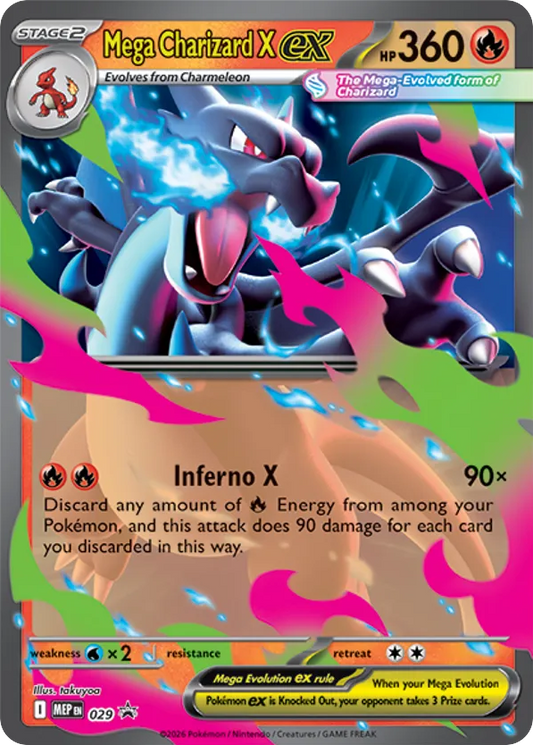 Mega Charizard X ex - 29/79 - holofoil - Mega Evolution Black Star Promos