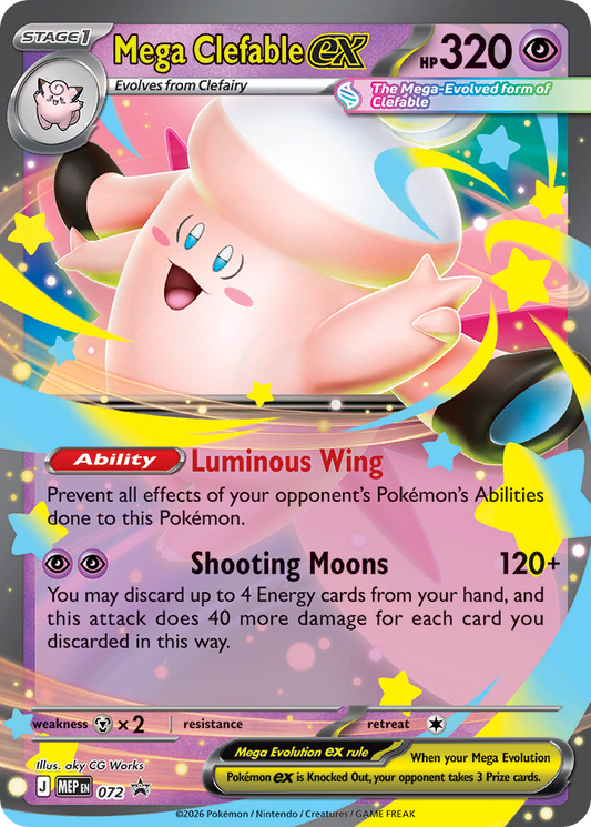 Mega Clefable ex - 072/71 - holofoil - Mega Evolution Black Star Promos