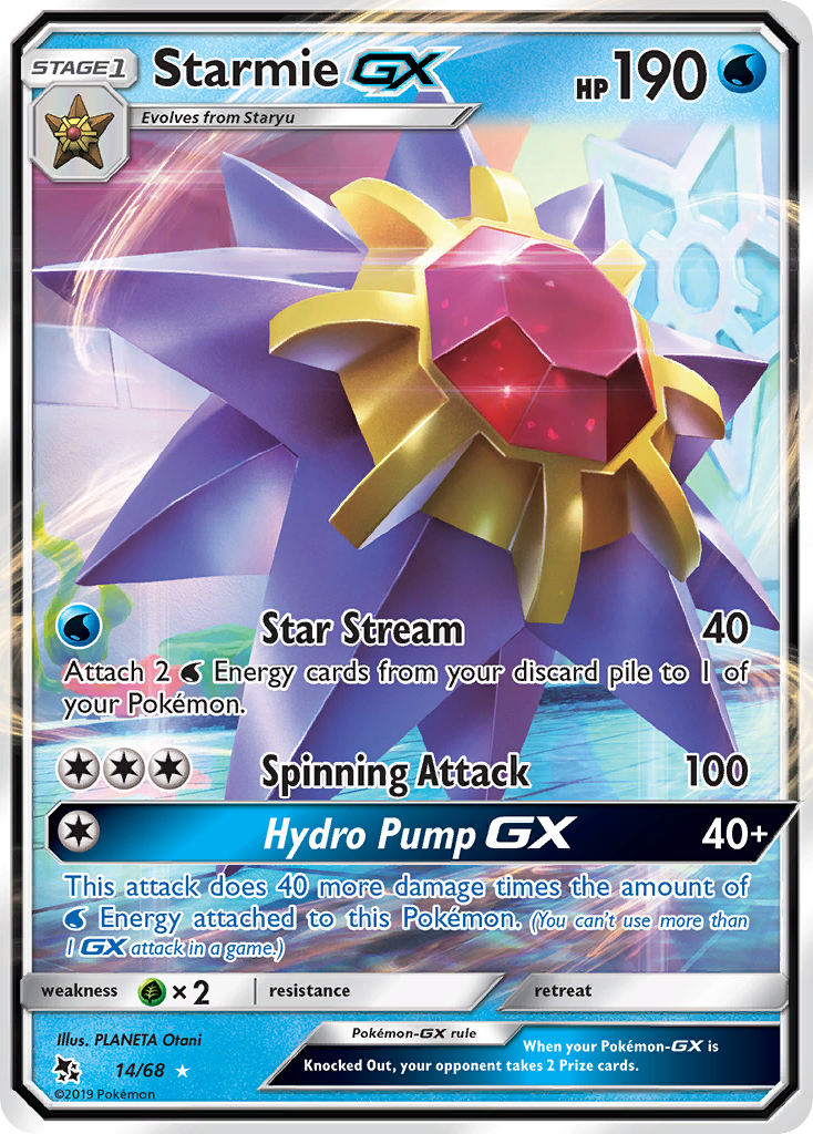 Starmie-GX - 14/68 - holofoil - Hidden Fates