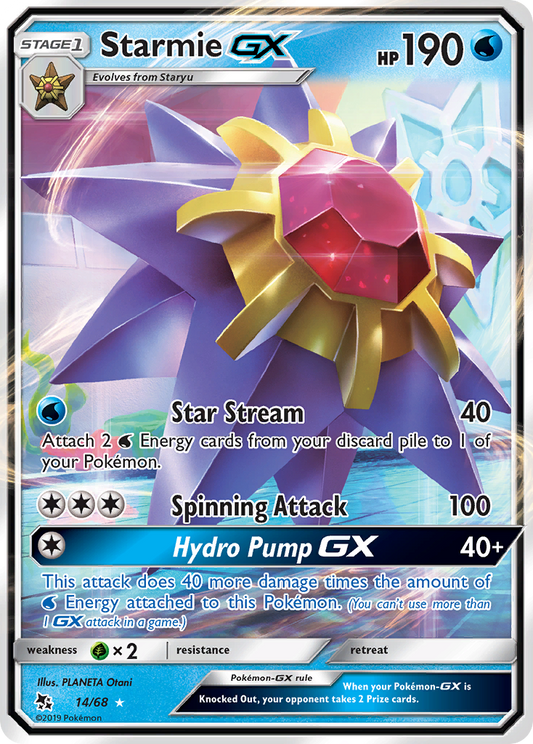 Starmie-GX - 14/68 - holofoil - Hidden Fates