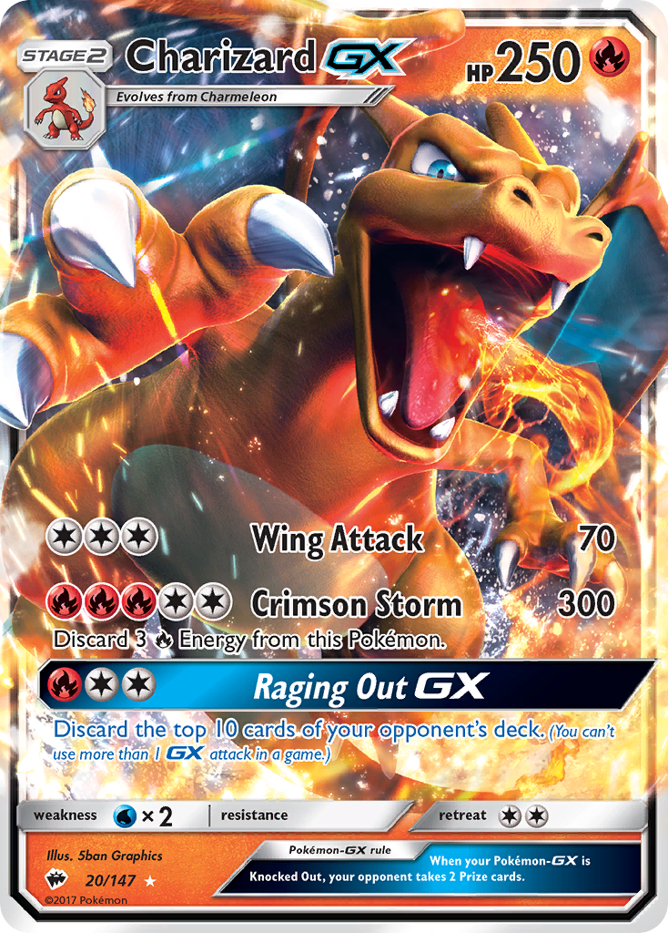 Charizard-GX - 20/147 - holofoil - Burning Shadows