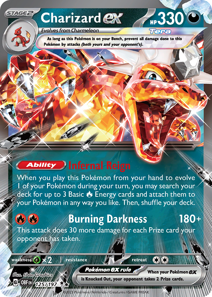 Charizard ex - 125/197 - holofoil - Obsidian Flames