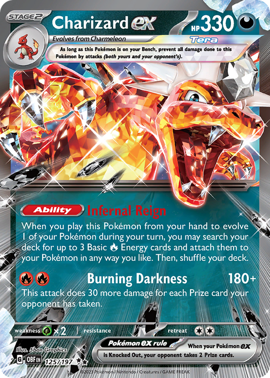 Charizard ex - 125/197 - holofoil - Obsidian Flames